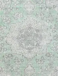 Grün Persien Persischer Vintage Teppich 201 x 201 cm - view 3
