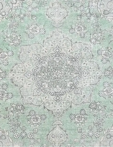 Grønn Persia Persisk vintage teppe 201 x 201 cm - view 3
