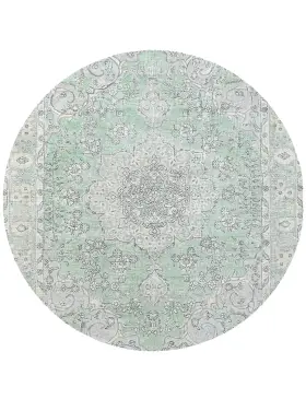 Grün Persien Persischer Vintage Teppich 201 x 201 cm