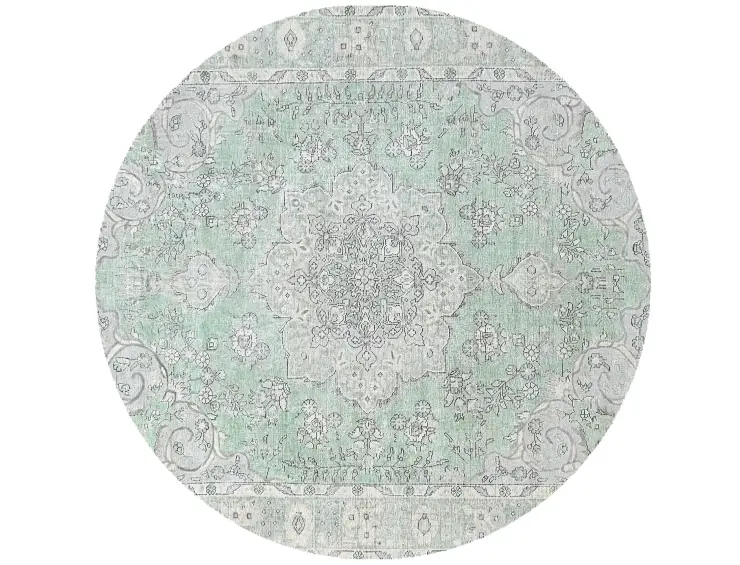 Grün Persien Persischer Vintage Teppich 201 x 201 cm