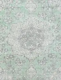 Grün Persien Persischer Vintage Teppich 201 x 201 cm - view 3