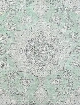 Grün Persien Persischer Vintage Teppich 201 x 201 cm - view 3