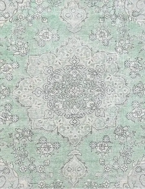 Grønn Persia Persisk vintage teppe 201 x 201 cm - view 3