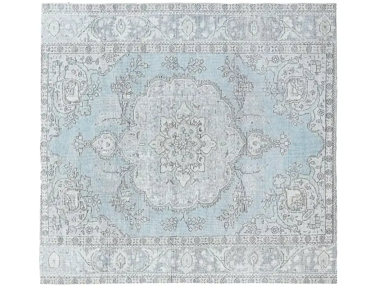 Blau Persien Persischer Vintage Teppich 201 x 201 cm