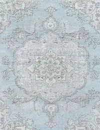 Blau Persien Persischer Vintage Teppich 201 x 201 cm - view 3