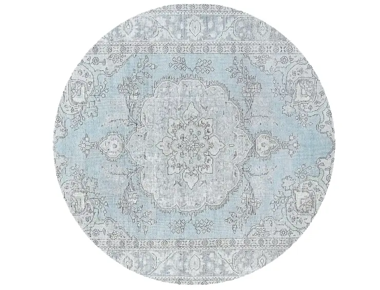 Blau Persien Persischer Vintage Teppich 201 x 201 cm