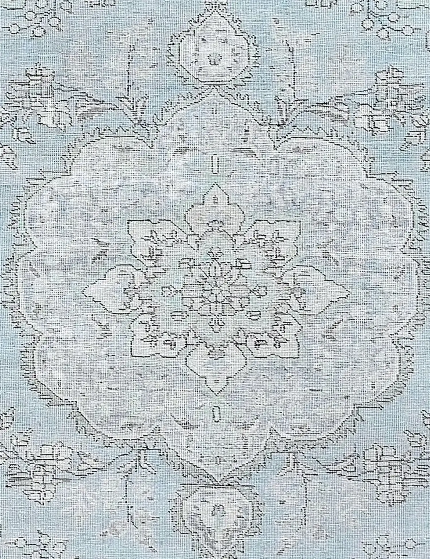 Blue Persia Persian Vintage Carpet 201 x 201 cm - Unique Handmade Carpet