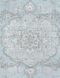 Blau Persien Persischer Vintage Teppich 201 x 201 cm - view 3