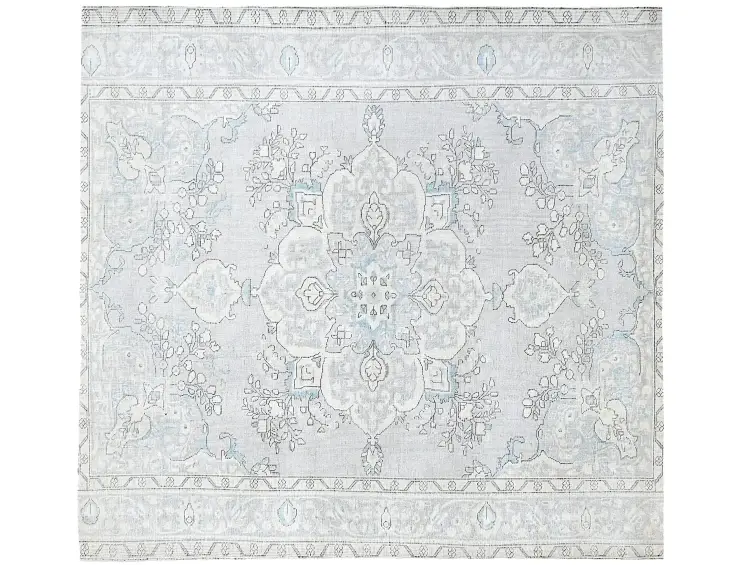 Grau Persien Persischer Vintage Teppich 198 x 198 cm