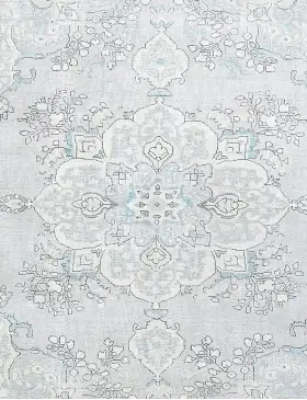 Grau Persien Persischer Vintage Teppich 198 x 198 cm - view 3