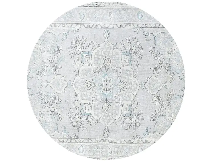 Grau Persien Persischer Vintage Teppich 198 x 198 cm