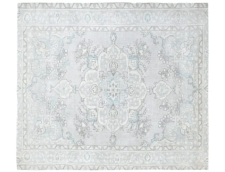 Grau Persien Persischer Vintage Teppich 250 x 198 cm