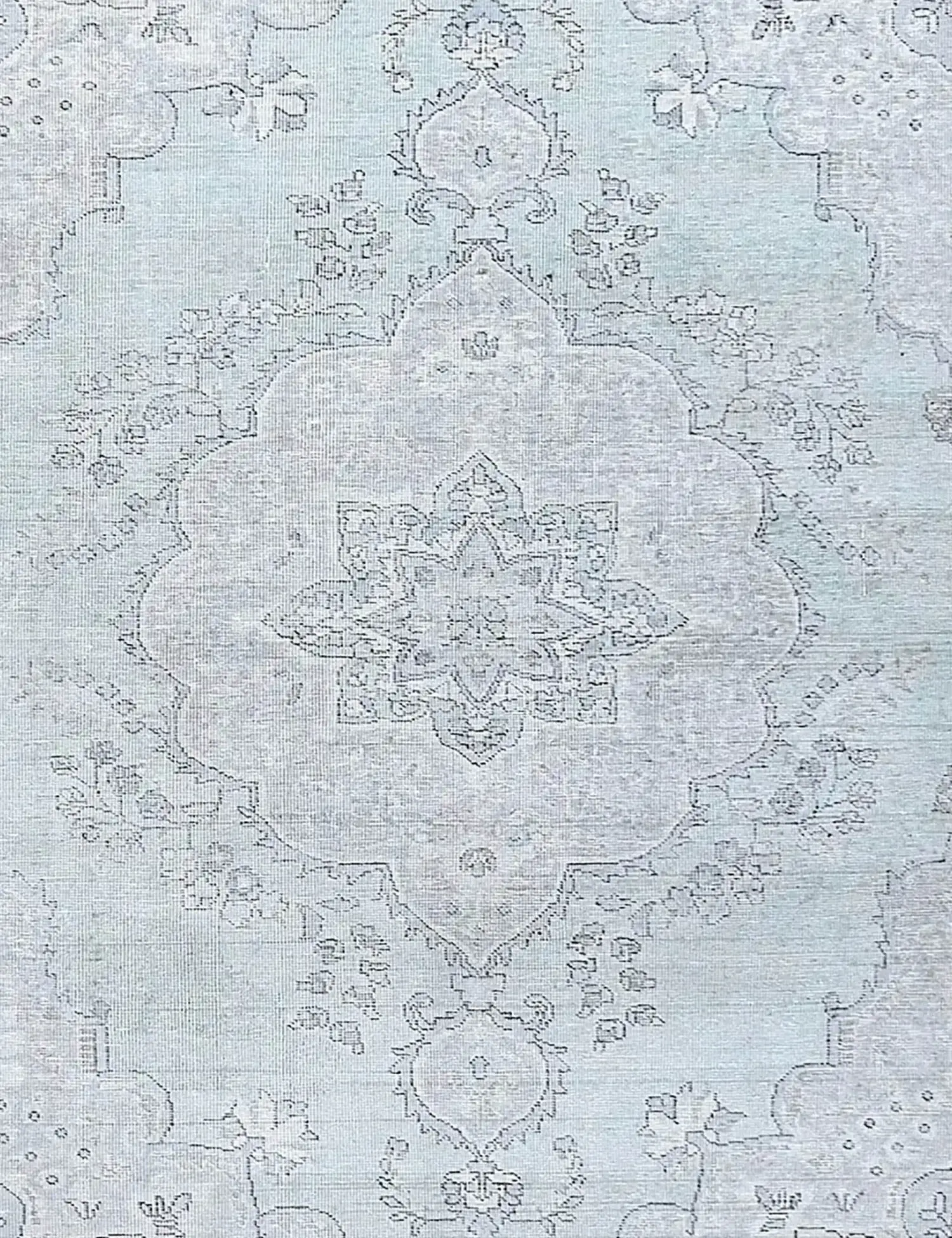 Blue Persia Persian Vintage Carpet 197 x 197 cm - Unique Handmade Carpet