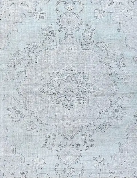 Blau Persien Persischer Vintage Teppich 197 x 197 cm - view 3