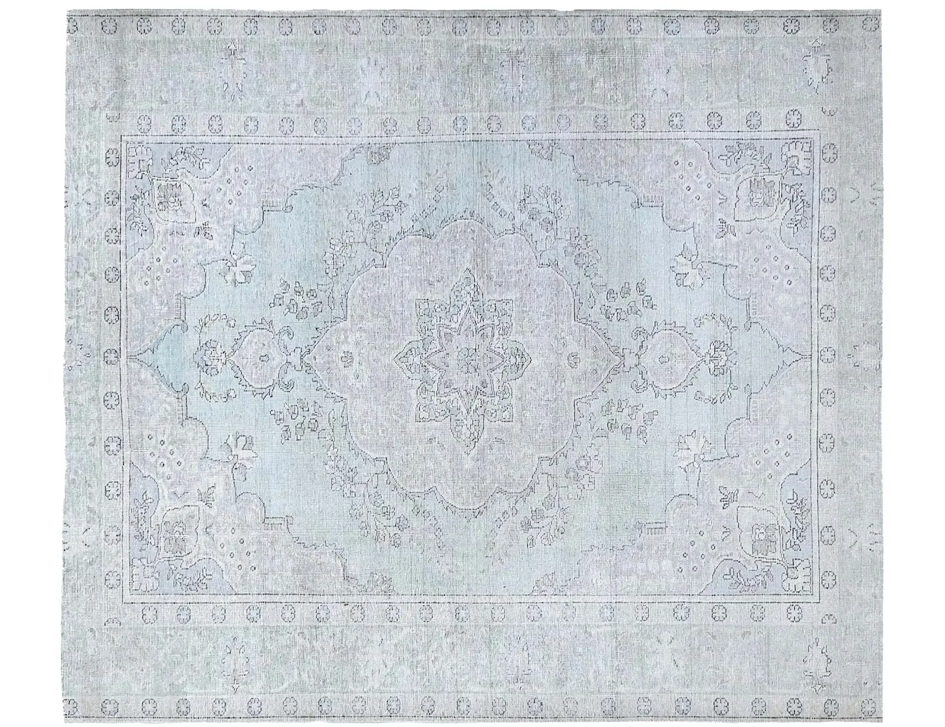 Blau Persien Persischer Vintage Teppich 250 x 197 cm
