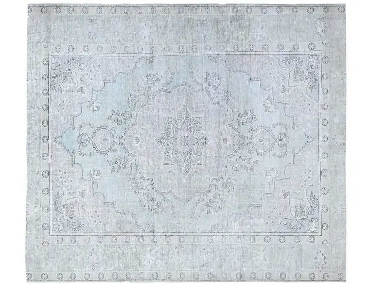 Blau Persien Persischer Vintage Teppich 250 x 197 cm
