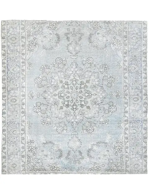 Blau Persien Persischer Vintage Teppich 204 x 204 cm
