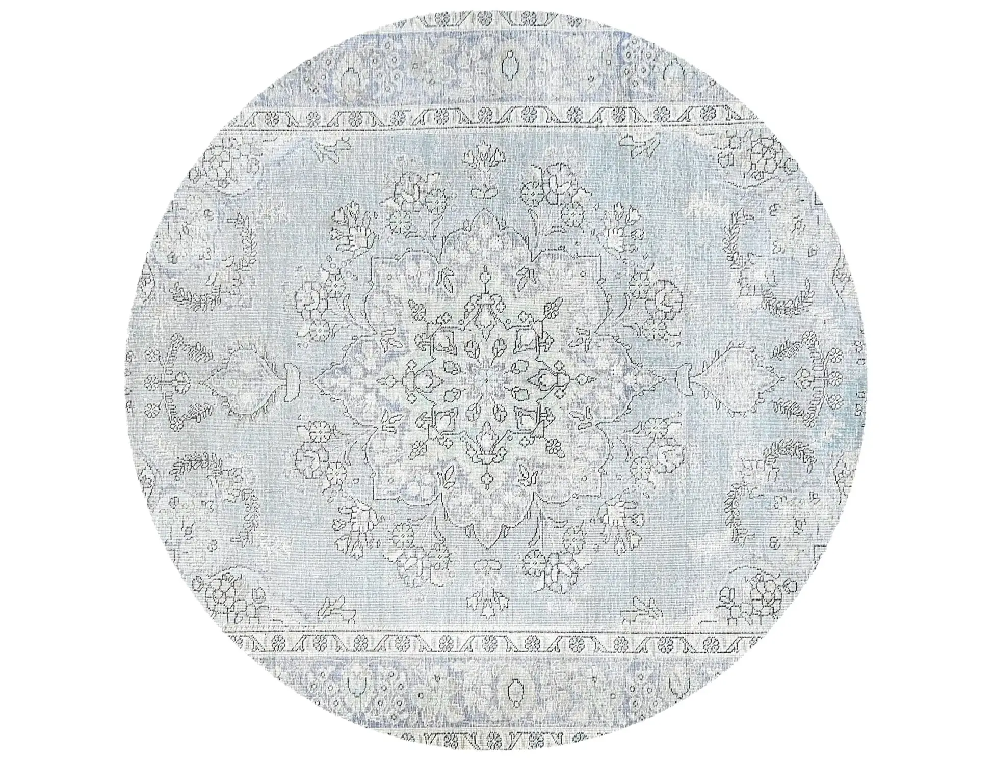Blau Persien Persischer Vintage Teppich 204 x 204 cm
