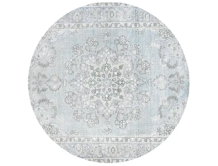 Blau Persien Persischer Vintage Teppich 204 x 204 cm