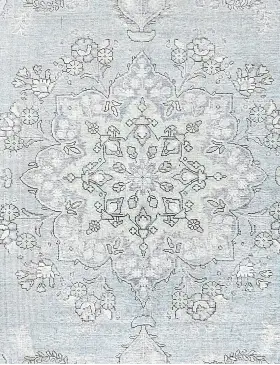 Blau Persien Persischer Vintage Teppich 204 x 204 cm - view 3