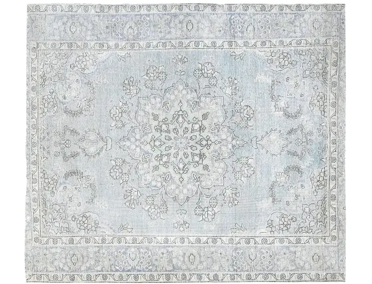 Blau Persien Persischer Vintage Teppich 250 x 204 cm