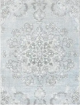 Blå Persien Persisk vintage matta 250 x 204 cm - view 3