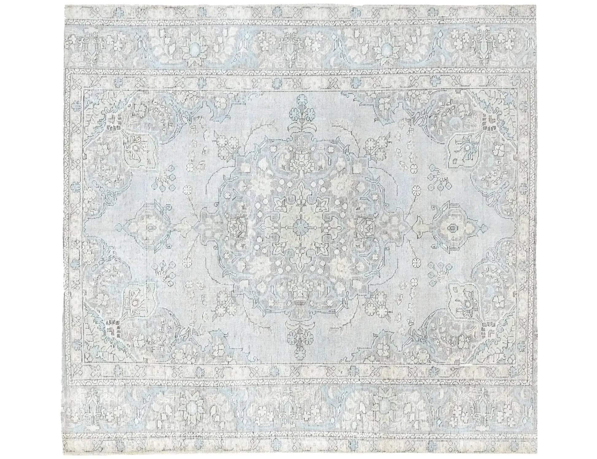 Blau Persien Persischer Vintage Teppich 203 x 203 cm