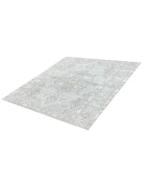 Blau Persien Persischer Vintage Teppich 203 x 203 cm - view 1