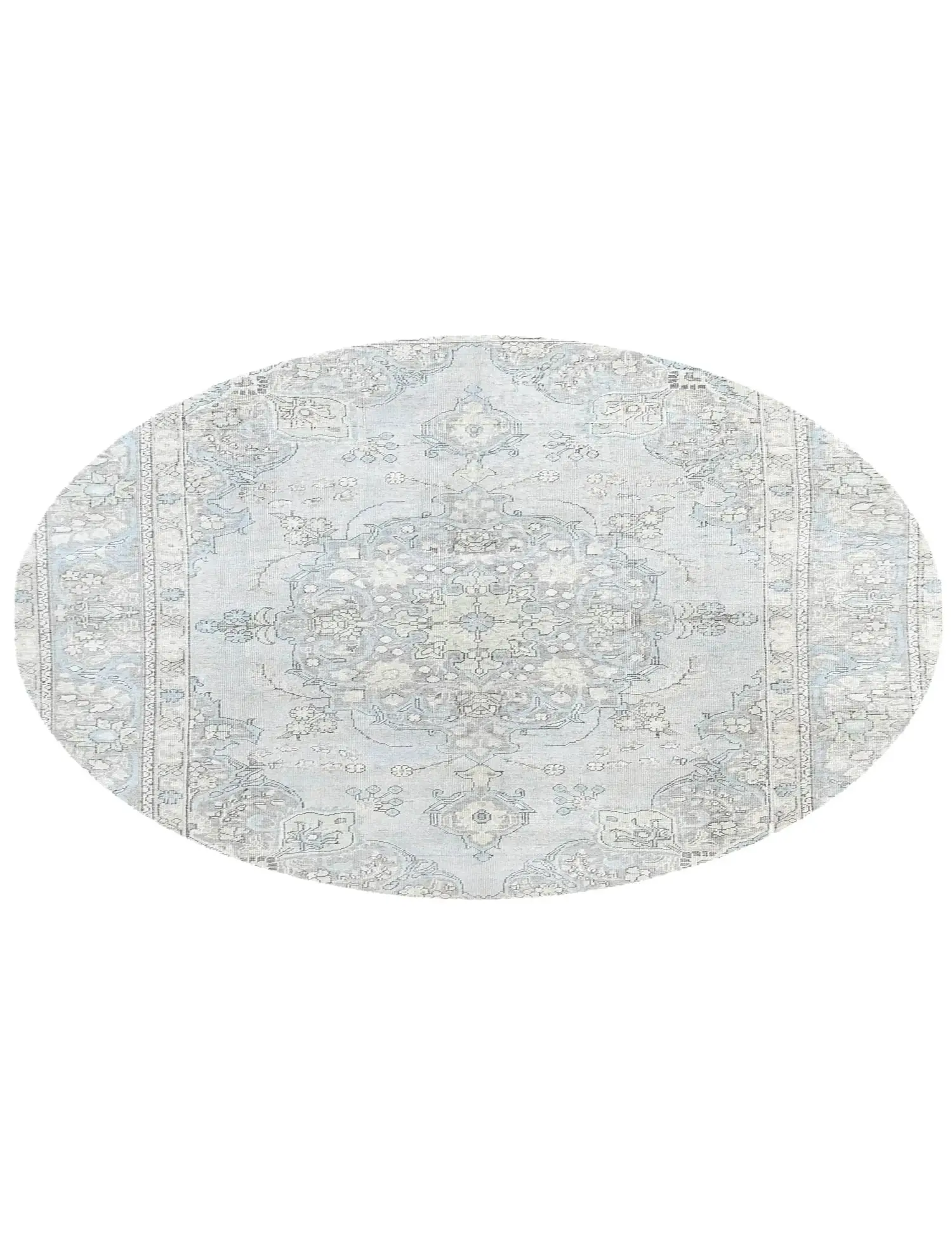 Blau Persien Persischer Vintage Teppich 203 x 203 cm - Einzigartiger handgefertigter Teppich