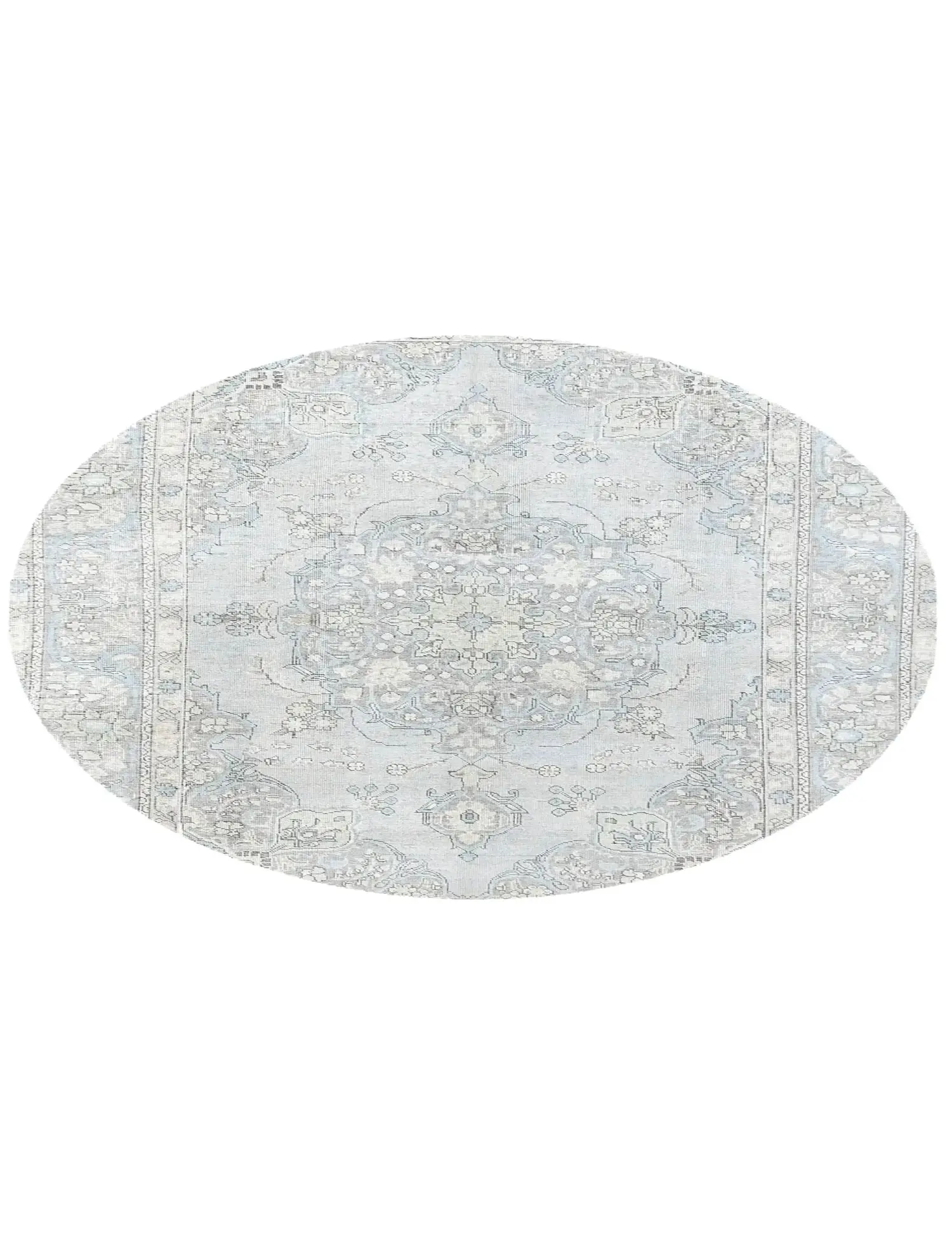 Blau Persien Persischer Vintage Teppich 203 x 203 cm - Einzigartiger handgefertigter Teppich