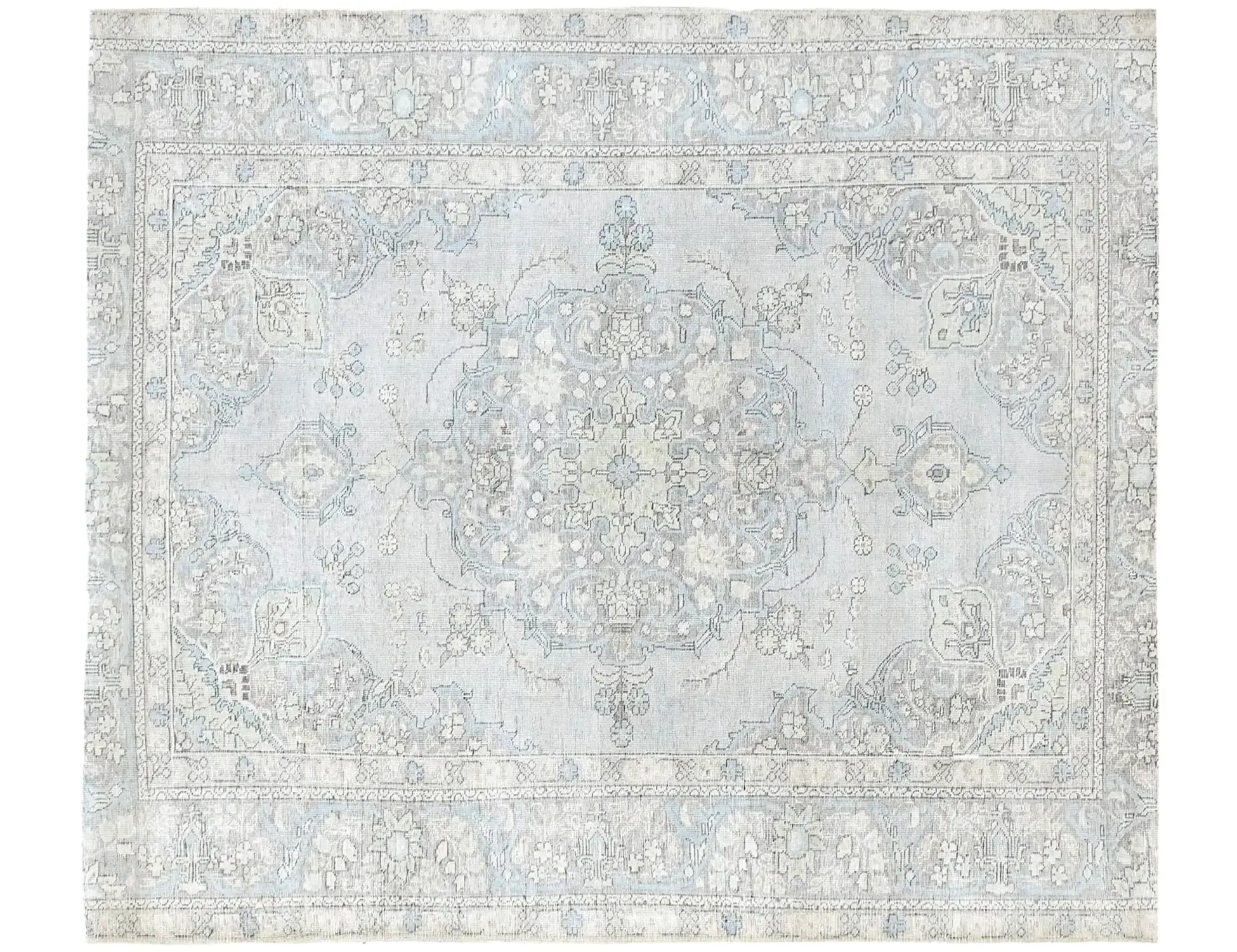 Blau Persien Persischer Vintage Teppich 250 x 203 cm
