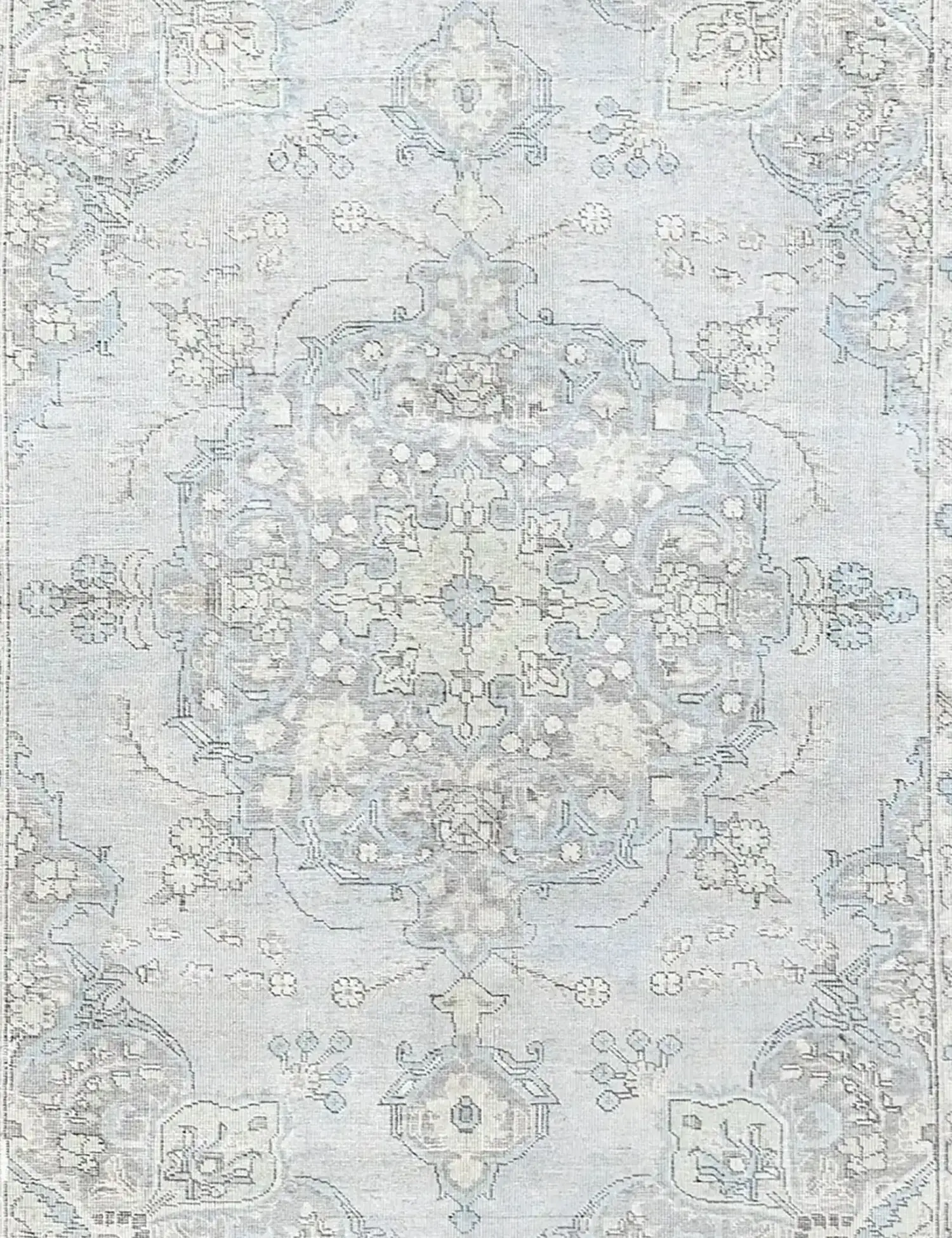 Blau Persien Persischer Vintage Teppich 250 x 203 cm - Einzigartiger handgefertigter Teppich