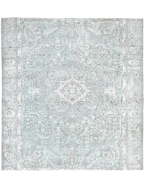 Blau Persien Persischer Vintage Teppich 197 x 197 cm