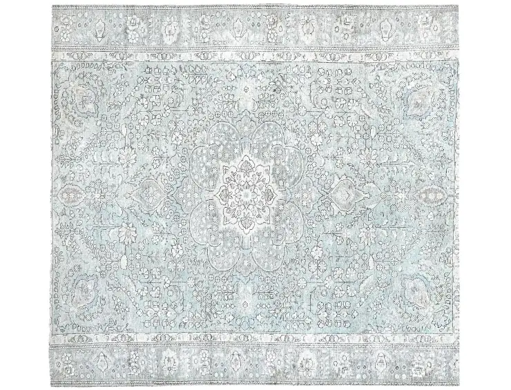 Blau Persien Persischer Vintage Teppich 197 x 197 cm