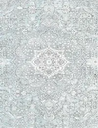 Blau Persien Persischer Vintage Teppich 197 x 197 cm - view 3