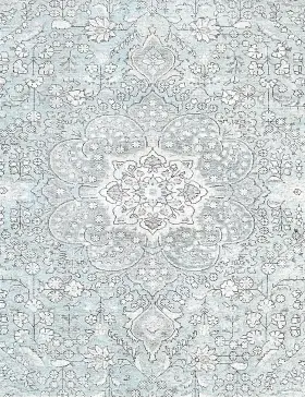 Blau Persien Persischer Vintage Teppich 197 x 197 cm - view 3