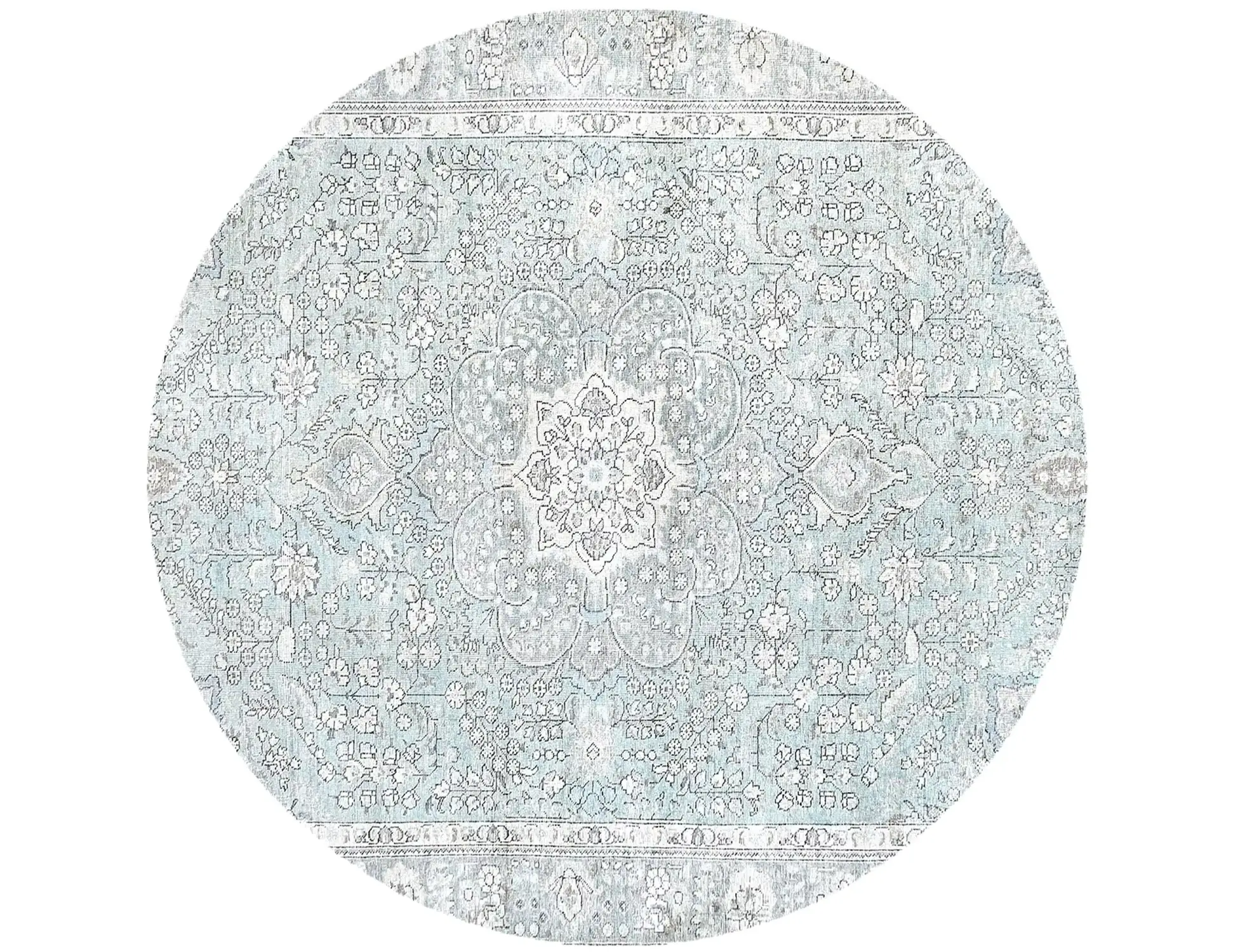 Blau Persien Persischer Vintage Teppich 197 x 197 cm