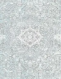 Blau Persien Persischer Vintage Teppich 197 x 197 cm - view 3