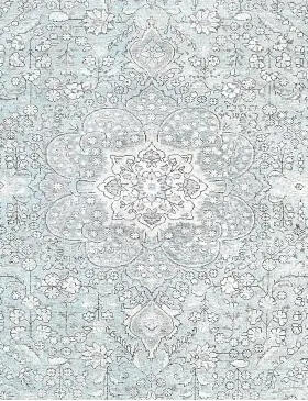 Blu Persiano Tappeto vintage persiano 197 x 197 cm - view 3