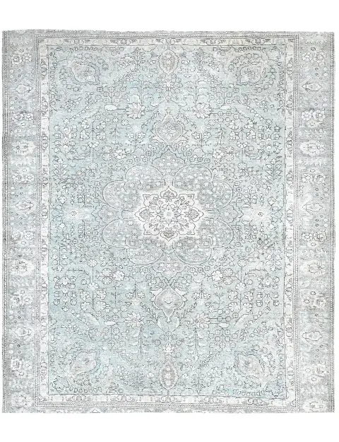 Blau Persien Persischer Vintage Teppich 250 x 197 cm