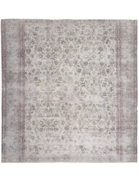 Grau Pakistan Persischer Vintage Teppich 300 x 300 cm