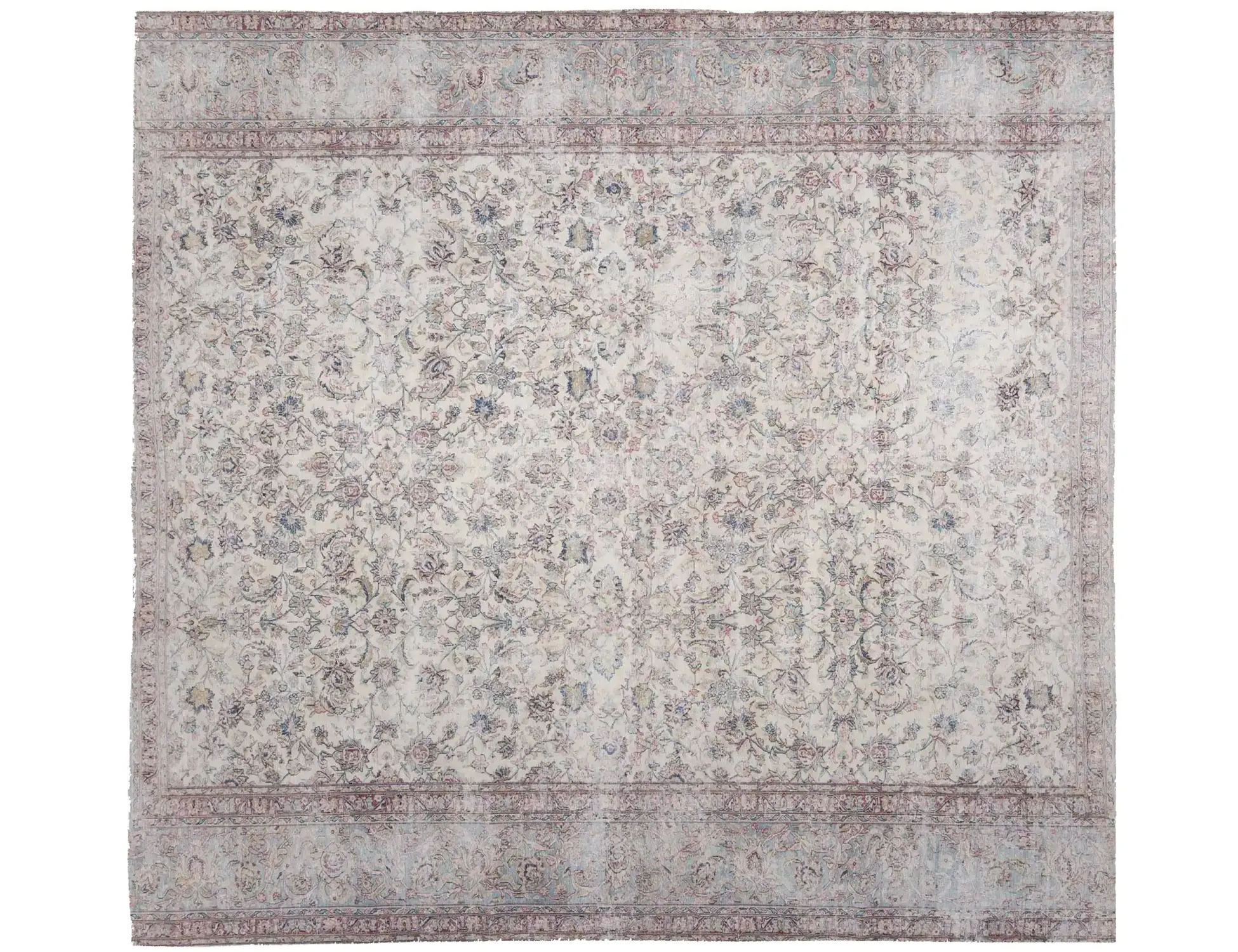 Grau text_origin_4 Persischer Vintage Teppich 300 x 300 cm