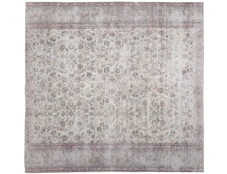 Grau text_origin_4 Persischer Vintage Teppich 300 x 300 cm
