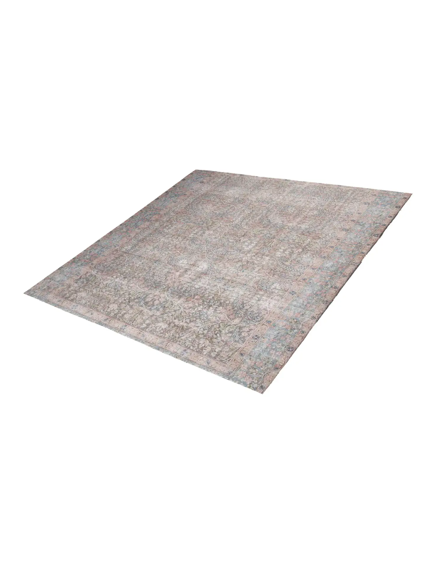 Mehrfarbig text_origin_4 Persischer Vintage Teppich 209 x 209 cm - Einzigartiger handgefertigter Teppich