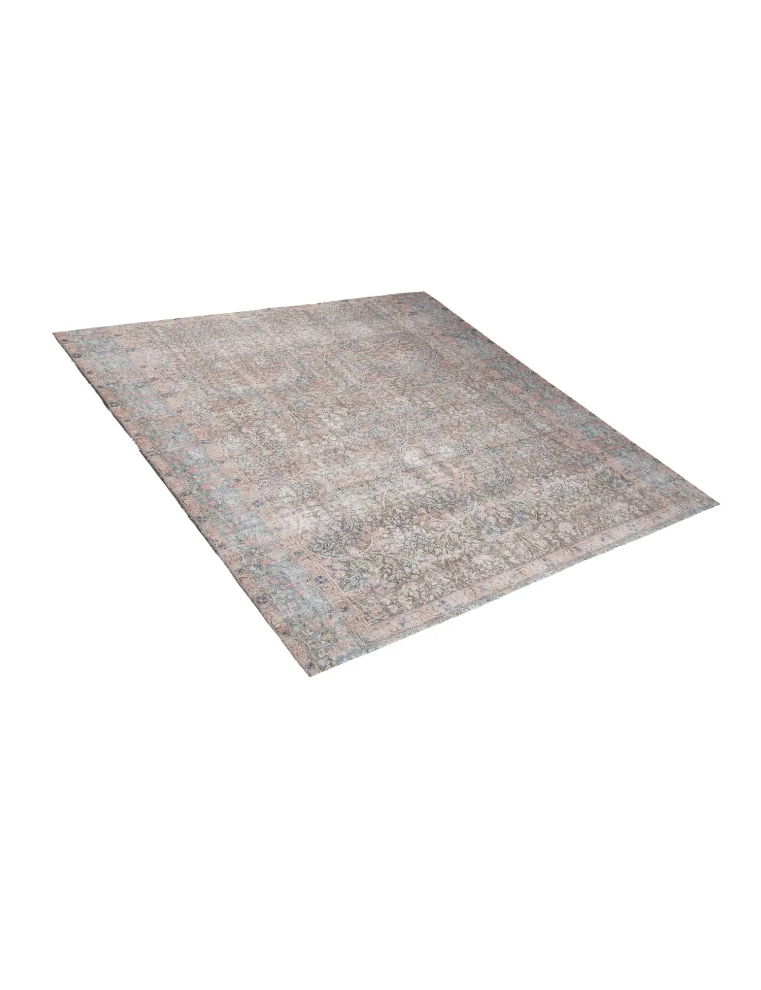 Mehrfarbig text_origin_4 Persischer Vintage Teppich 209 x 209 cm - Einzigartiger handgefertigter Teppich