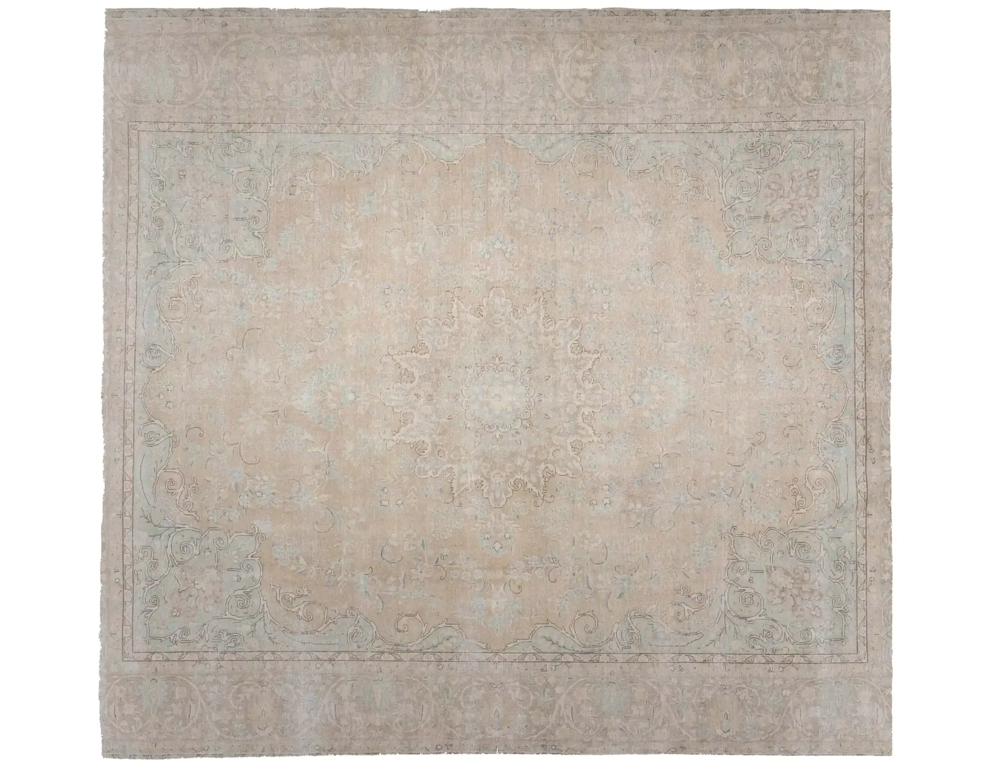 Beige text_origin_4 Persian Vintage Carpet 296 x 296 cm