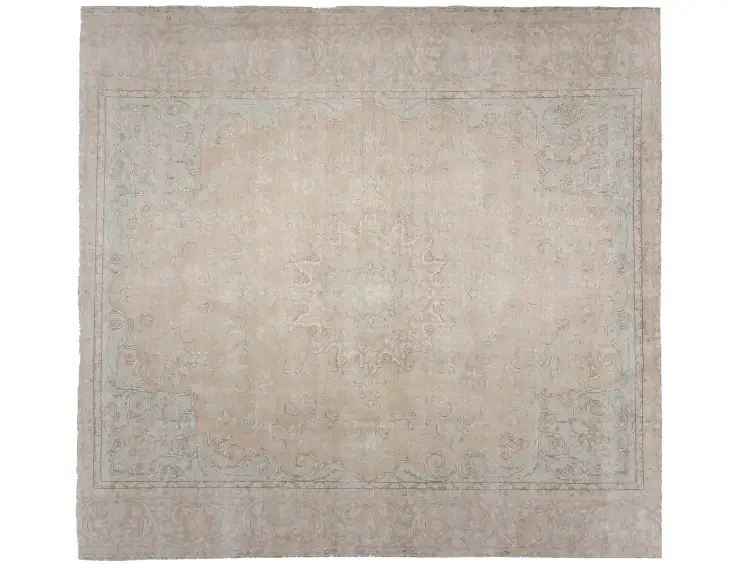 Beige text_origin_4 Persischer Vintage Teppich 296 x 296 cm