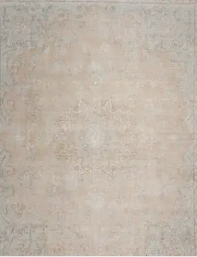 Beige Pakistan Persischer Vintage Teppich 296 x 296 cm - view 3