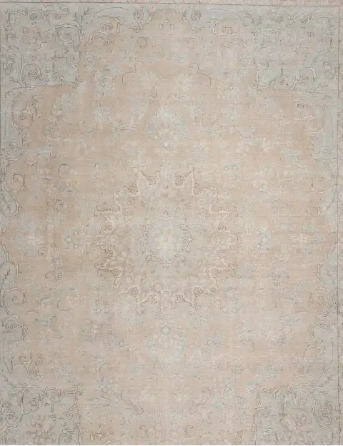 Beige Pakistan Persischer Vintage Teppich 296 x 296 cm - view 3