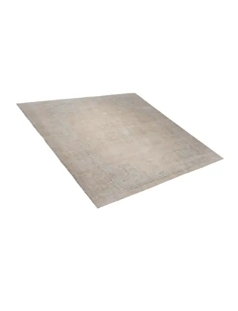 Beige Pakistan Persischer Vintage Teppich 296 x 296 cm - view 2